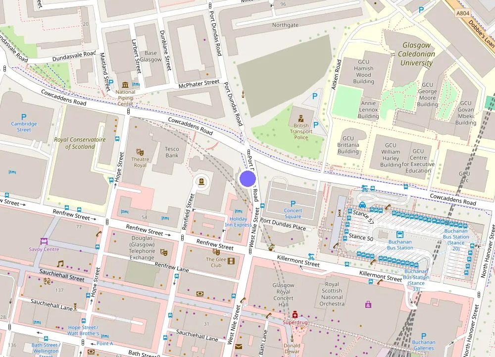 Map: Holiday Inn Express Glasgow City Theatreland by IHG